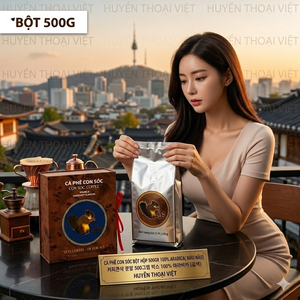 Cà phê con sóc bột 100% Arabica ( 500gr) - màu Nâu