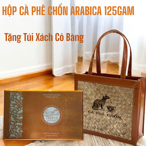 Hộp Cà phê Chồn Arabica - 125gam( Hộp Sơn Mài) - Tặng Túi Xách Cao Cấp