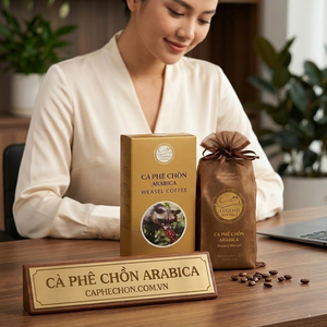 Hộp Cà phê Chồn Arabica - 125gam( Hộp Giấy) - Tặng Túi Giấy
