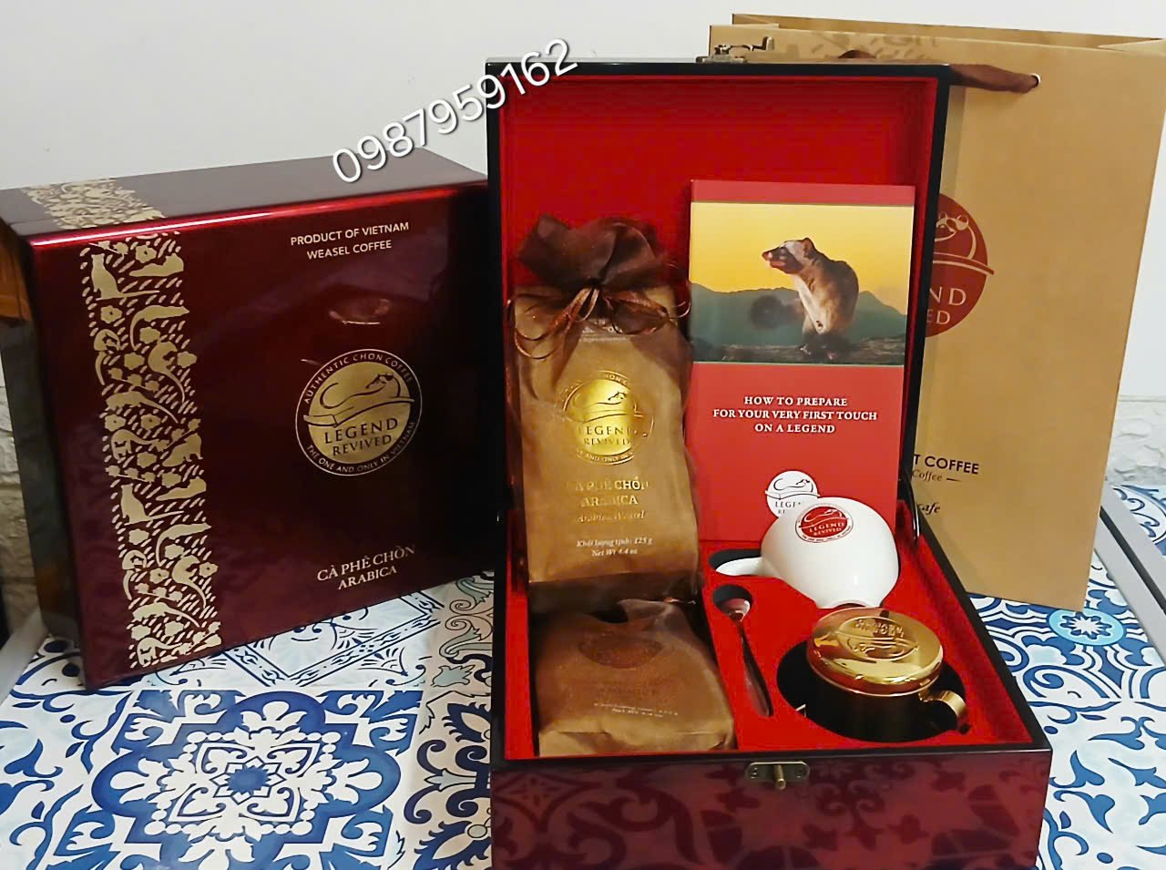 Cà Phê Chồn Arabica( 250gr) Hộp Sơn Mài