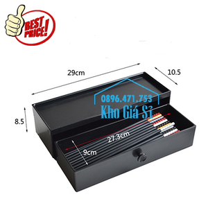 Hộp đựng đũa muỗng nhà hàng kiểu Nhật Bản màu đen