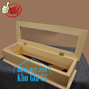 Hộp đựng đũa muỗng nhà hàng quán ăn bằng gỗ có nắp đậy