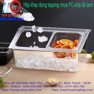 Hộp khay đựng topping được làm từ nhựa PC trong suốt