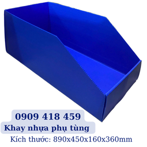 Hộp nhựa đựng phụ tùng 890x450x160x360(mm) size lớn cho Gara và kho linh kiện