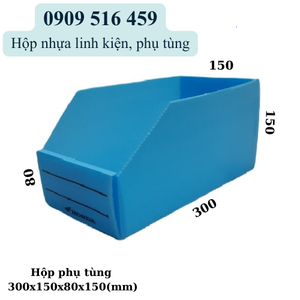 Khay nhựa đựng linh kiện 300x150x80x150(mm)