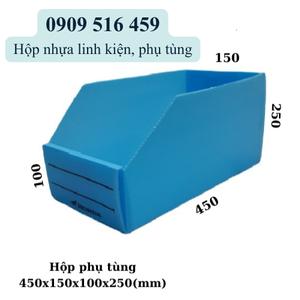 Khay nhựa đựng phụ tùng, linh kiện 450x150x100x250mm