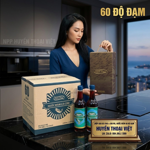 Hộp quà Hạnh Phúc 60N (Nước mắm Hạnh Phúc 60 độ đạm - 2 chai 500 ml) - Quà tặng đẳng cấp