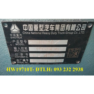 Bán hộp số xe HOWO HW19710T, HW15710, HW19712, 10 số, 12 số 16 số HOWO giá tốt nhất Hà Nội