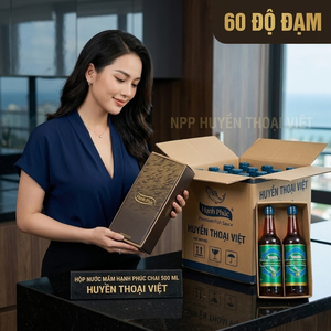 Hộp quà Hạnh Phúc 60N (Nước mắm Hạnh Phúc 60 độ đạm - 2 chai 500 ml) - Quà tặng đẳng cấp
