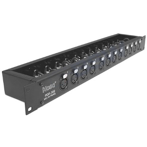 Hosa Technology PDR-369 Patch Module - 12 Point Straight Through Patchbay with Balanced XLR Connecto