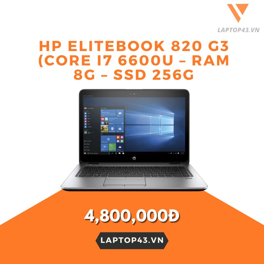 HP Elitebook 820 G3 (Core I7 6600U – Ram 8G – SSD 256G – 12.5″ – HD)