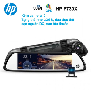 Camera hành trình cao cấp HP F730X, camera lùi, WiFi GPS, cảnh báo làn đường