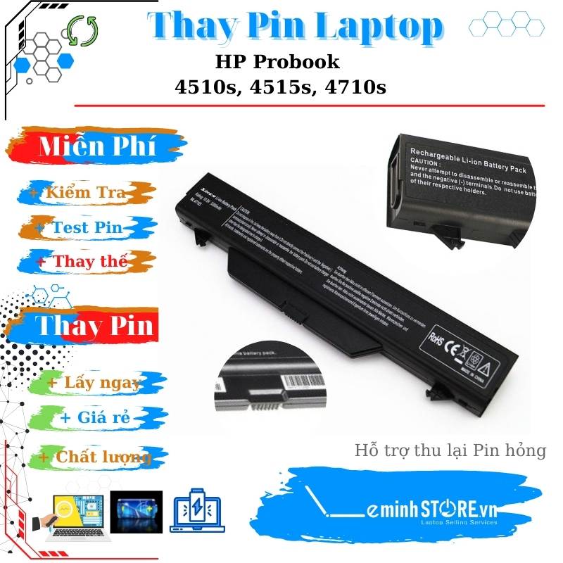Pin Laptop HP Probook 4510s, 4515s, 4710s