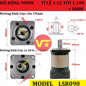 Hộp Số Hành Tinh Servo 750w Tỉ Lệ 1:20 Mới - Hộp Số Giảm Tốc Servo 750w Tỉ Lệ 1/20 LSR090 LOZ GEARBOX