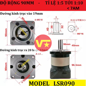 Hộp Số Hành Tinh Servo 750w Tỉ Lệ 1:5 Mới - Hộp Số Giảm Tốc Servo 750w Tỉ Lệ 1/5 LSR090