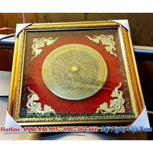 Tranh mặt trống đồng quà tặng 38x38cm