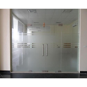 Cửa kính bản lề sàn 2 cánh