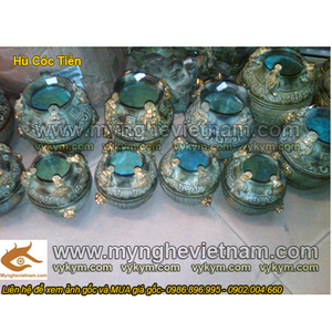 hũ tiền thiềm thừ bằng đồng, vật phẩm phong thủy chiêu tài