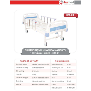 Giường bệnh nhân đa năng cơ 1 tay quay Humed HM-C1