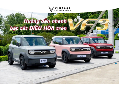 Hướng dẫn bật/tắt điều hòa VF 3