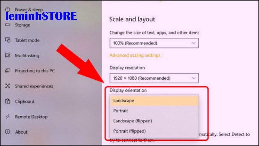 Nhấn chọn Landscape Nhấn chọn Landscape