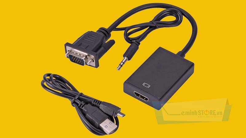 Bộ chuyển tín hiệu HDMI - VGA có thể giúp bạn kết nối giữa máy tính và tivi Bộ chuyển tín hiệu HDMI - VGA có thể giúp bạn kết nối giữa máy tính và tivi.