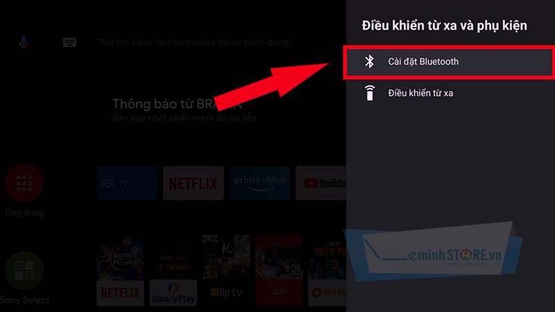 Bạn ấn vào mục Cài đặt Bluetooth để tiến hành bật chế độ này Bạn ấn vào mục Cài đặt Bluetooth để tiến hành bật chế độ này