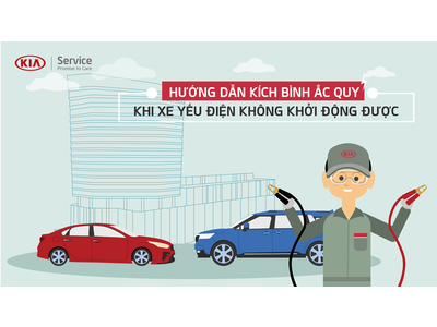 HƯỚNG DẪN KÍCH BÌNH ẮC QUY KHI XE YẾU ĐIỆN KHÔNG KHỞI ĐỘNG ĐƯỢC
