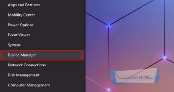 Sử dụng Device Manager trên Windows: Bước 1
