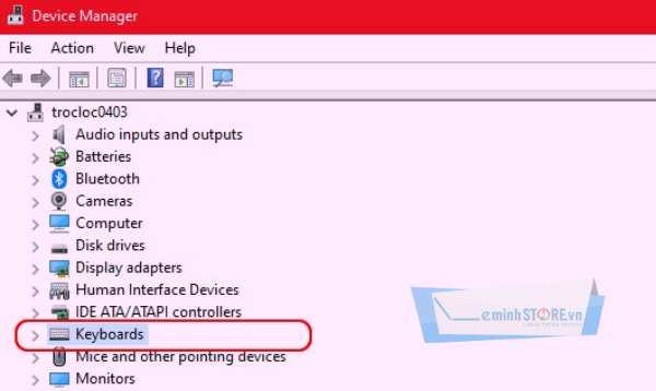 Sử dụng Device Manager trên Windows: Bước 2