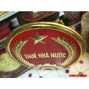 Logo thuế nhà nước sản xuất bằng đồng dập nguyên tấm