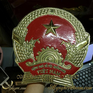 Quốc huy việt nam bằng đồng đk 30cm