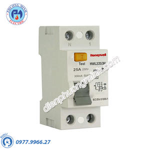 Cầu dao chống dòng rò RCD 2 cực 25A-300mA Honeywell - Model HWL2253H