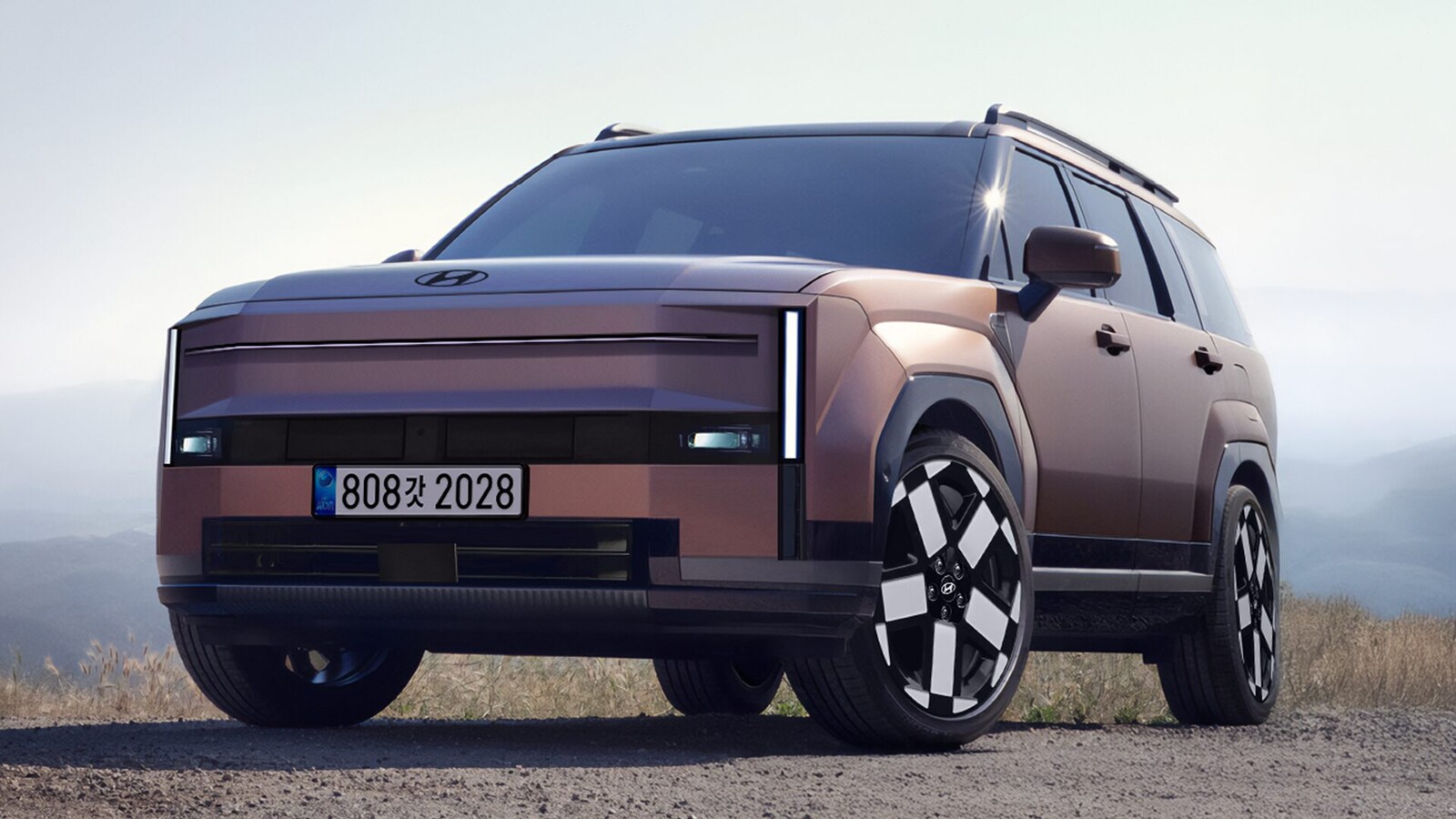 Hình ảnh: Bản phác họa khác về thiết kế đầu xe Santa Fe facelift, dựa trên các chi tiết từ mẫu thử nghiệm.