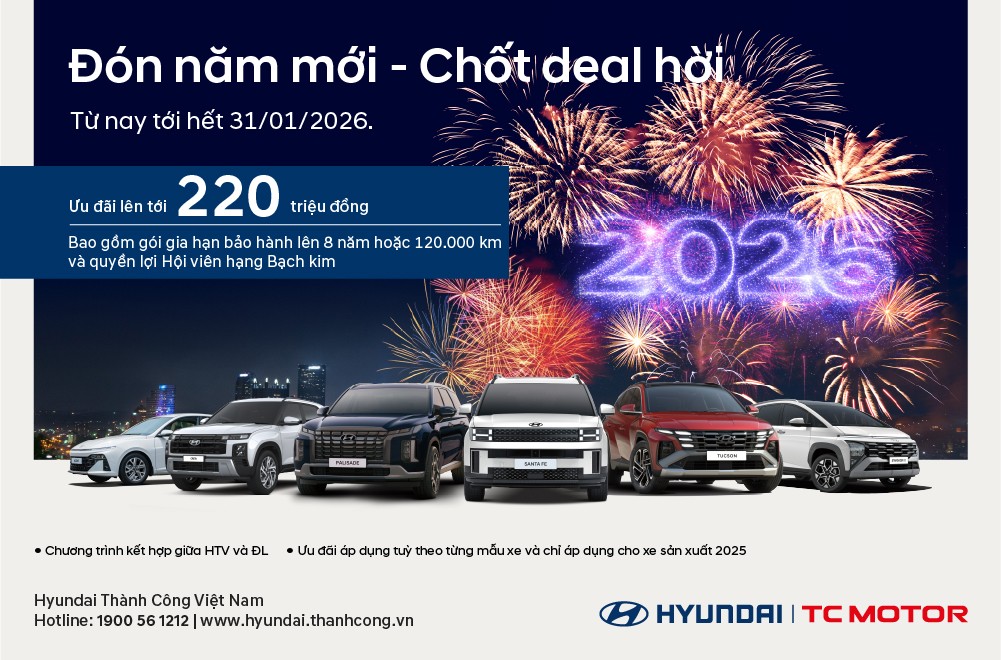 HYUNDAI THÀNH CÔNG TRIỂN KHAI CHƯƠNG TRÌNH ƯU ĐÃI ĐÓN NĂM MỚI - CHỐT DEAL HỜI