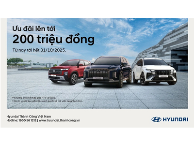 Hyundai Thành Công Ưu Đãi Bảo Hành 8 Năm Cùng Hỗ Trợ Tài Chính Lên Đến 200 Triệu Đồng
