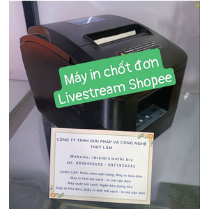 Máy in chốt đơn Livestream Shopee kết nối điện thoại