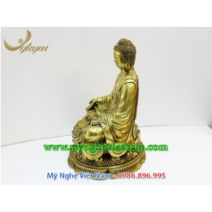 Tượng Phật cao 45cm bằng đồng vàng