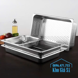 Khay inox 6 ngăn đựng thức ăn có nắp đậy trong suốt đóng mở 2 chiều tiện lợi