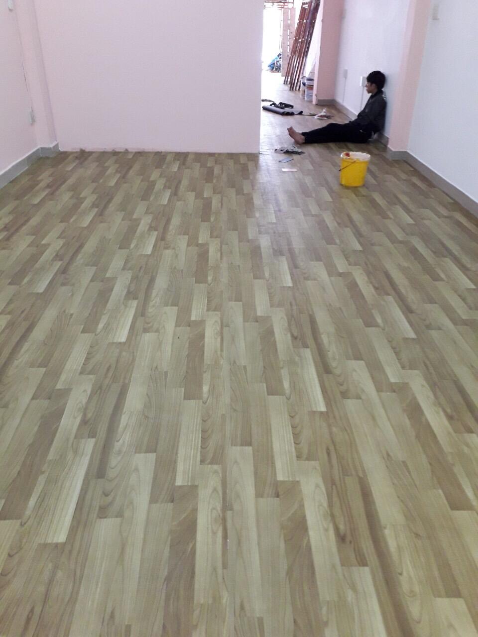 Simili trải sàn sau khi được thi công