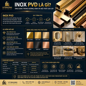 INOX PVD LÀ GÌ? ỨNG DỤNG TRONG GƯƠNG, KÍNH VÀ NỘI THẤT CAO CẤP