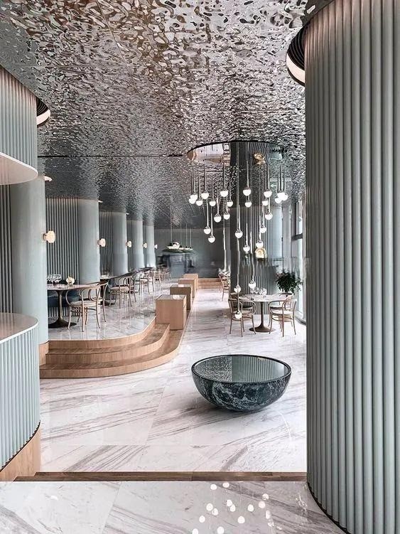 Tấm ốp sợi than tre sóng nước inox PET 8mm