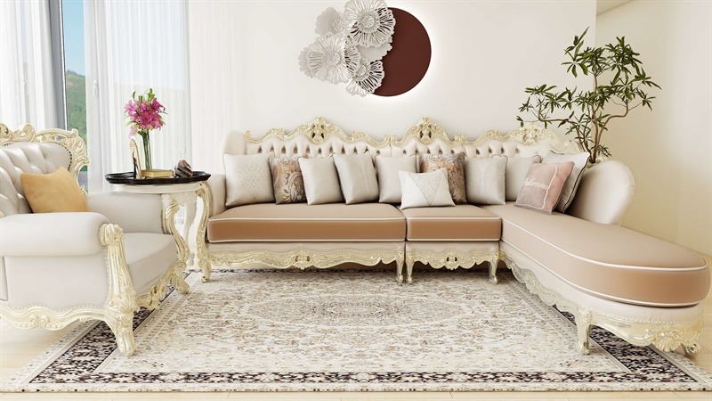 THẢM DỆT CỔ ĐIỂN CAO CẤP- GO-MOUSSE N_8704IV