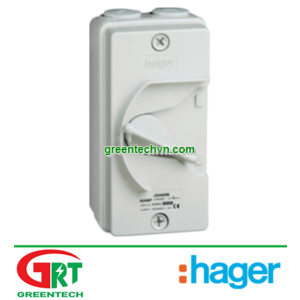 Hager JG220IN|32A 2 pole with switched neutral 415V | Cầu dao cách ly Hager JG220IN | Hager Vietnam