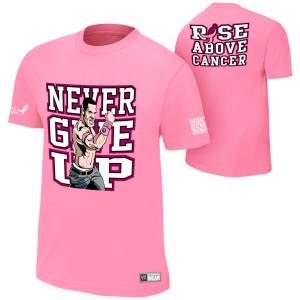 JOHN CENA - RISE ABOVE CANCER PINK AUTHENTIC T-SHIRT