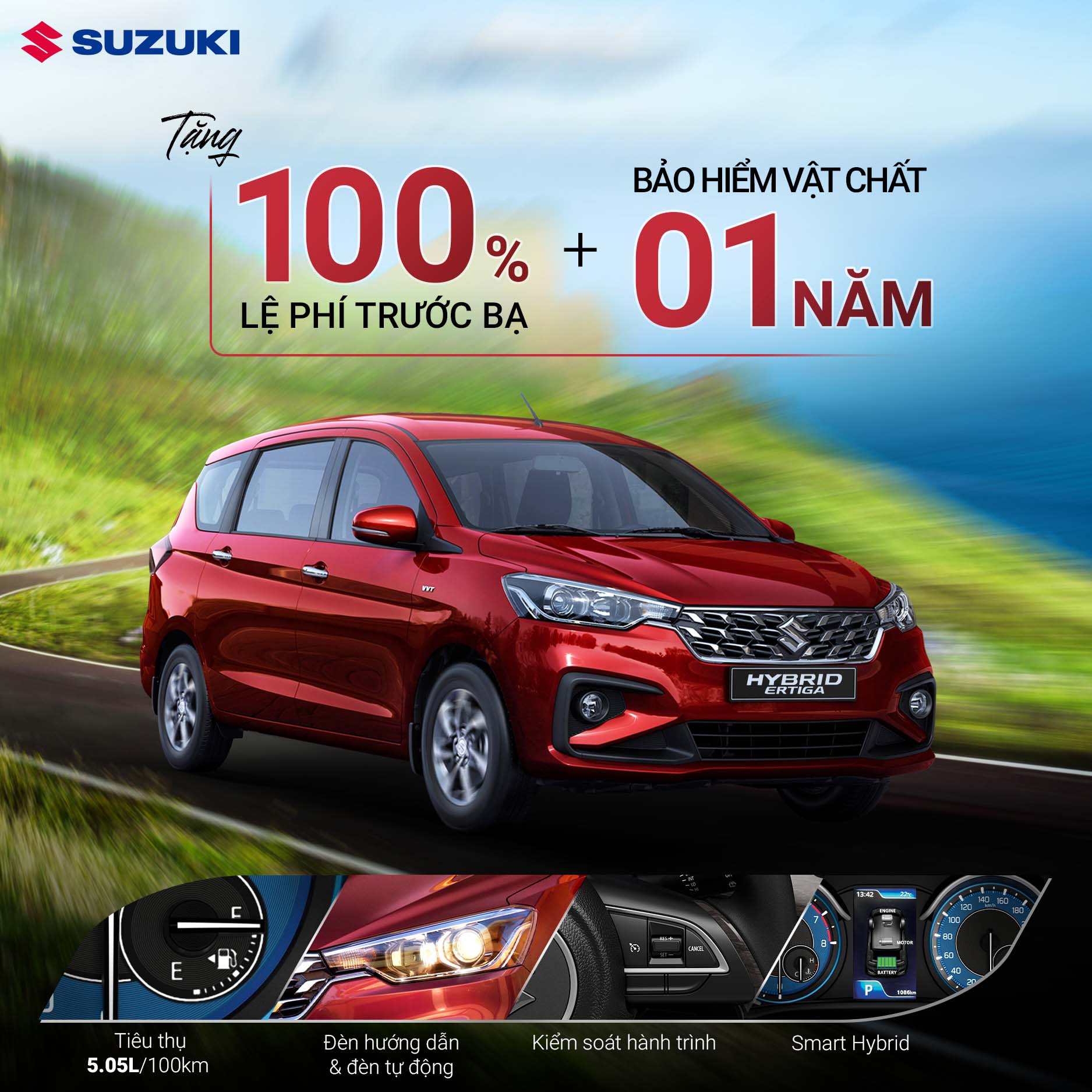 LÃI SUẤT NGÂN HÀNG 0% KHI MUA XE SUZUKI ERTIGA HYBRID