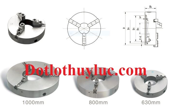 Mâm cặp 3 chấu tự định tâm máy tiện k11-320 đường kính 320mm
