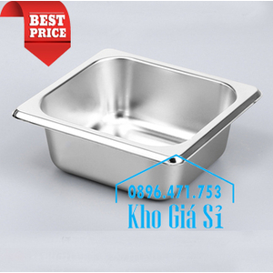Khay inox 1/6-65 đựng thạch trà sữa topping