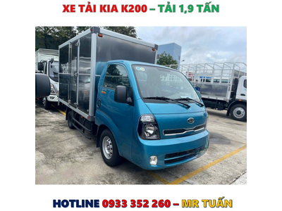 GIÁ XE TẢI KIA K200 THÙNG KÍN TẢI 1,9 TẤN MỚI NHẤT