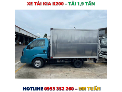 GIÁ XE TẢI KIA K200 THÙNG KÍN TẢI 1,9 TẤN MỚI NHẤT